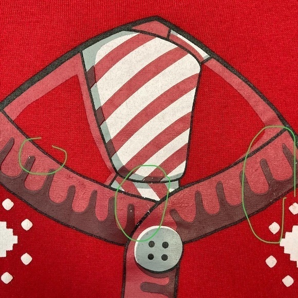 STAR Wars Mens Red Galactic Empire AT-AT Tie Fighter Christmas Sweatshirt Size S - Picture 2 of 12